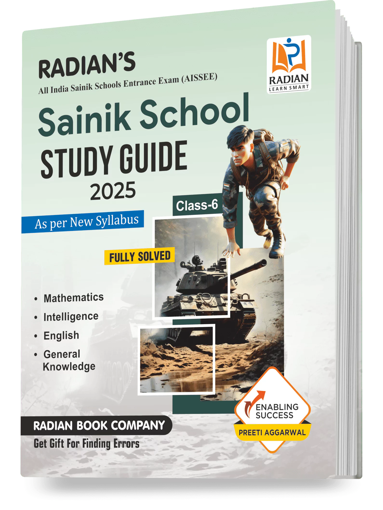 Sainik School Guide Book Class 6 for Entrance Exam 2025 English Medium (Latest Edition)